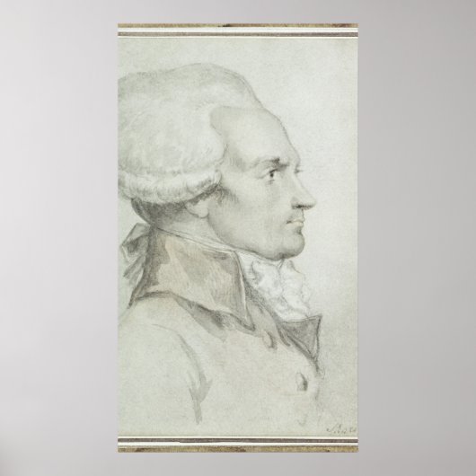Portrait von Maximilien de Robespierre Poster (Vorne)
