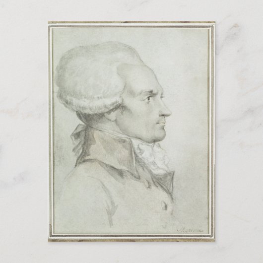 Portrait von Maximilien de Robespierre Postkarte (Vorderseite)