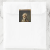 Portrait von Maximilien de Robespierre Quadratischer Aufkleber (Tasche)