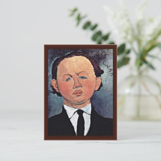 Portrait von Mechanik durch Modigliani Amedeo Postkarte (Stehend Vorderseite)