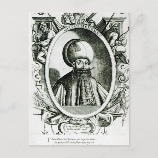 Portrait von Mehmet III Postkarte (Vorderseite)