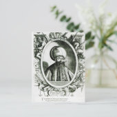Portrait von Mehmet III Postkarte (Stehend Vorderseite)