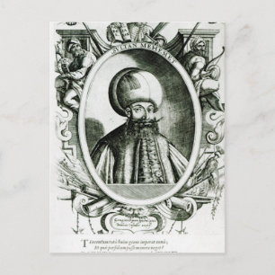 Portrait von Mehmet III Postkarte