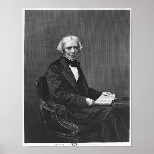 Portrait von Michael Faraday Poster (Vorne)