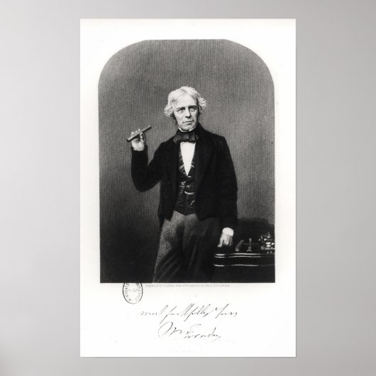 Portrait von Michael Faraday Poster (Vorne)