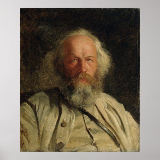 Portrait von Michail Alexandrowitsch Bakunin 1871 Poster (Vorne)