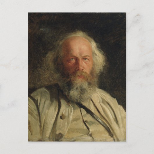 Portrait von Michail Alexandrowitsch Bakunin 1871 Postkarte (Vorderseite)