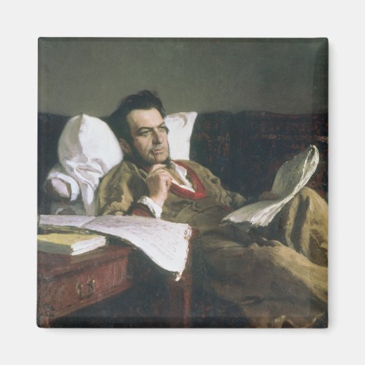 Portrait von Michail Glinka Magnet (Vorne)