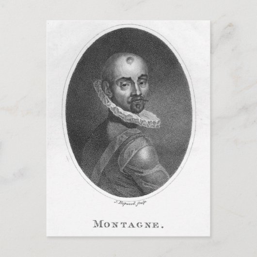 Portrait von Michel de Montaigne Postkarte (Vorderseite)