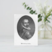 Portrait von Michel de Montaigne Postkarte (Stehend Vorderseite)