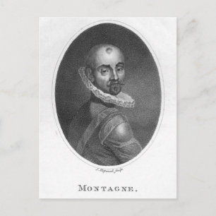 Portrait von Michel de Montaigne Postkarte