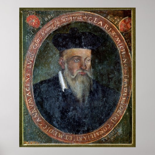 Portrait von Michel de Nostradame Poster (Vorne)