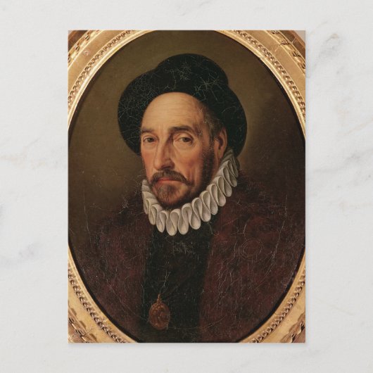 Portrait von Michel Eyquem de Montaigne Postkarte (Vorderseite)