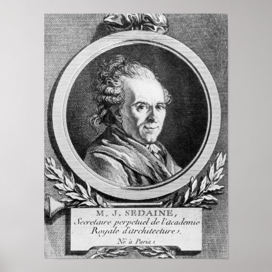 Portrait von Michel-Jean Sedaine Poster (Vorne)