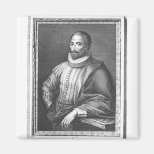 Portrait von Miguel de Cervantes Saavedra Magnet