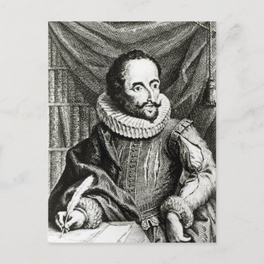 Portrait von Miguel de Cervantes Saavedra Postkarte (Vorderseite)