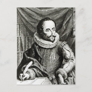 Portrait von Miguel de Cervantes Saavedra Postkarte