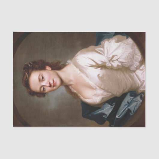 Portrait von Miss Craigie von Allan Ramsay Seidenpapier (Vorderseite)