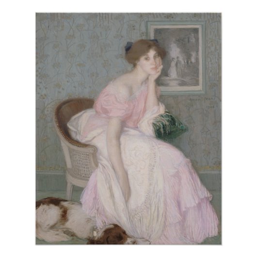 Portrait von Miss Ella Carmichael von Aman-Jean Poster (Vorderseite)