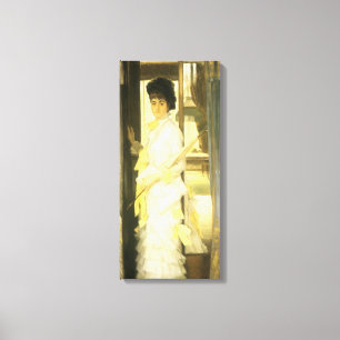 Portrait von Miss Lloyd von Tissot, Vintages Portr Leinwanddruck