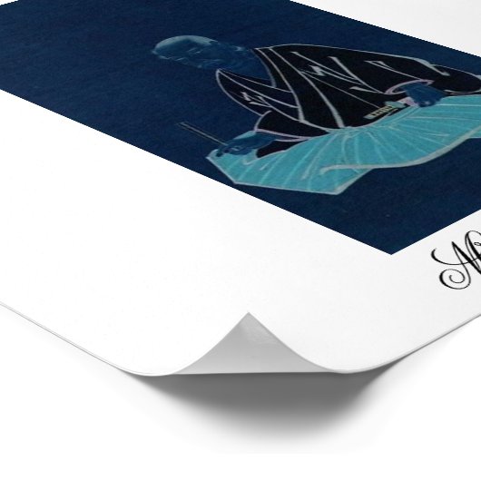 Portrait von Miyamoto Musashi. Edo-Periode. Poster (Ecke)