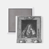 Portrait von Moliere Magnet (Vorderseite/Rückseite)