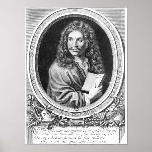 Portrait von Moliere Poster (Vorne)