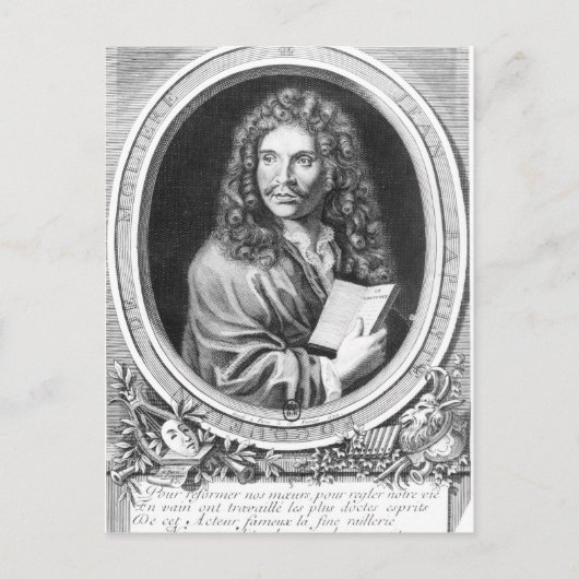 Portrait von Moliere Postkarte (Vorderseite)