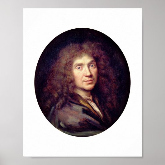 Portrait von Molière von Pierre Mignard (c. 1658) Poster (Vorne)