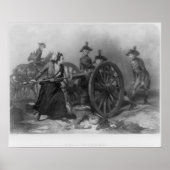 Portrait von Molly Pitcher beim Laden einer Kanone Poster (Vorne)
