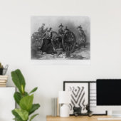 Portrait von Molly Pitcher beim Laden einer Kanone Poster (Heimbüro)