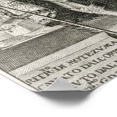 Portrait von Montezuma II Poster (Ecke)