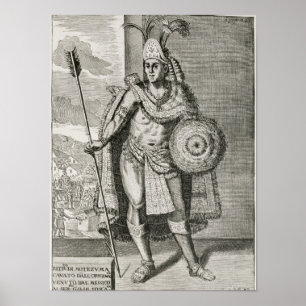 Portrait von Montezuma II Poster