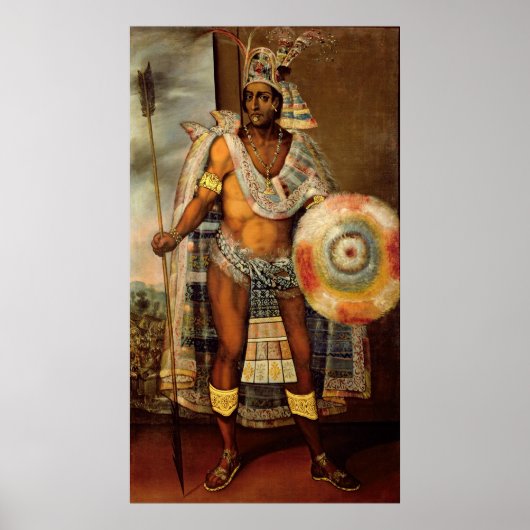 Portrait von Montezuma II Poster (Vorne)