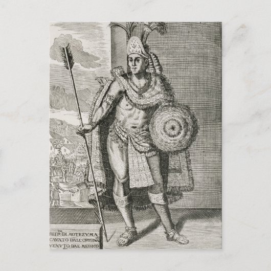 Portrait von Montezuma II Postkarte (Vorderseite)