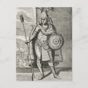 Portrait von Montezuma II Postkarte