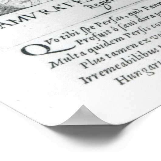 Portrait von Murad III Poster (Ecke)