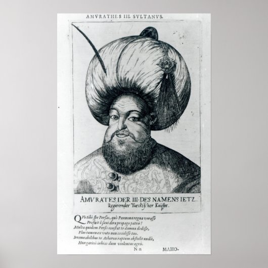 Portrait von Murad III Poster (Vorne)