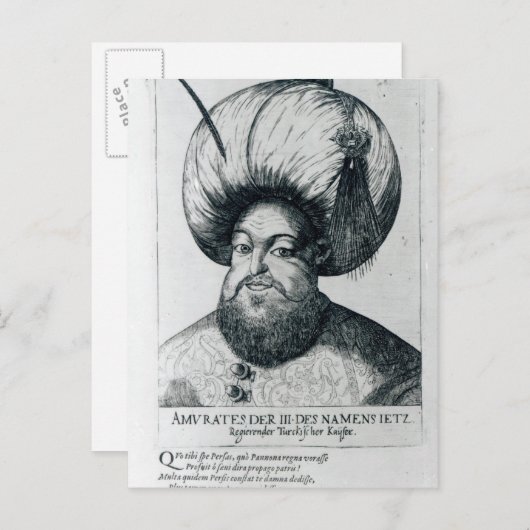 Portrait von Murad III Postkarte (Vorne/Hinten)