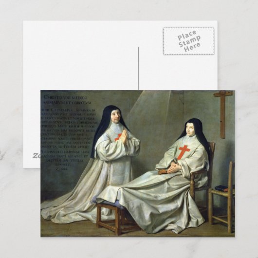 Portrait von Mutter Catherine-Agnes Postkarte (Vorne/Hinten)