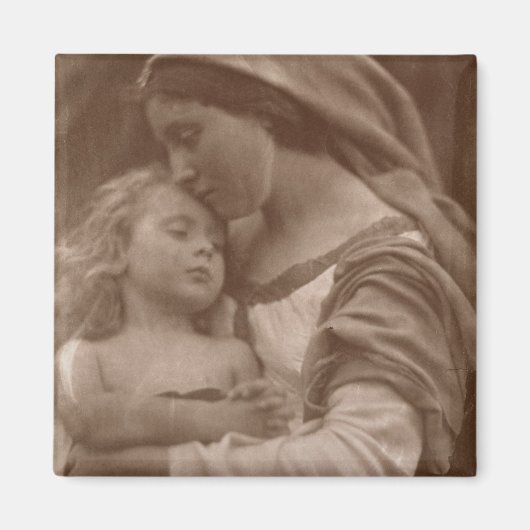 Portrait von Mutter und Kind (sepia Foto) Magnet (Vorne)