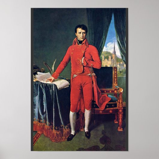 Portrait von Napoleon Bonaparte als erster Konsul, Poster (Vorne)