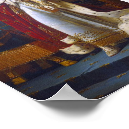 Portrait von Napoleon Bonaparte, Francois Gérard Poster (Ecke)