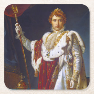 Portrait von Napoleon Bonaparte, Francois Gérard Rechteckiger Pappuntersetzer