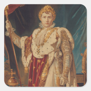Portrait von Napoleon I 1808-11 Quadratischer Aufkleber