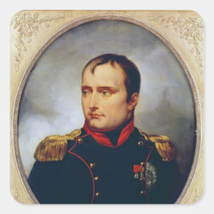 Portrait von Napoleon I, 1815 Quadratischer Aufkleber