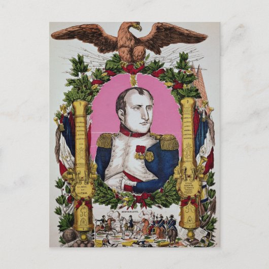 Portrait von Napoleon I. im Kampf gegen Postkarte (Vorderseite)