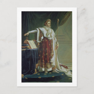Portrait von Napoleon I. in seinen Coronation Robe Postkarte