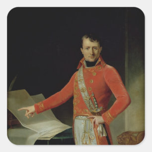 Portrait von Napoleon I Quadratischer Aufkleber