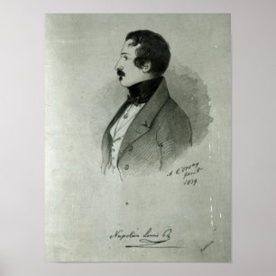Portrait von Napoleon III. als junger Mann, 1839 Poster